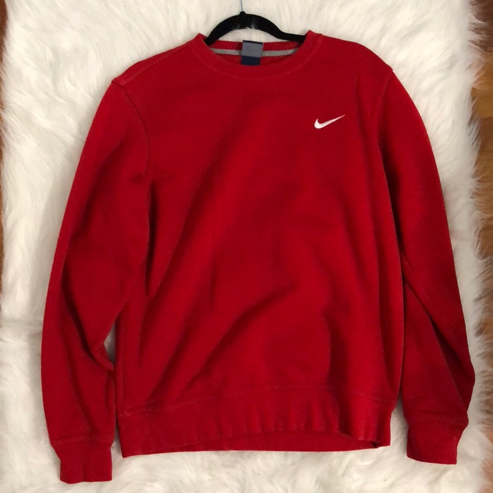 Red Nike Crewneck Sweatshirt
